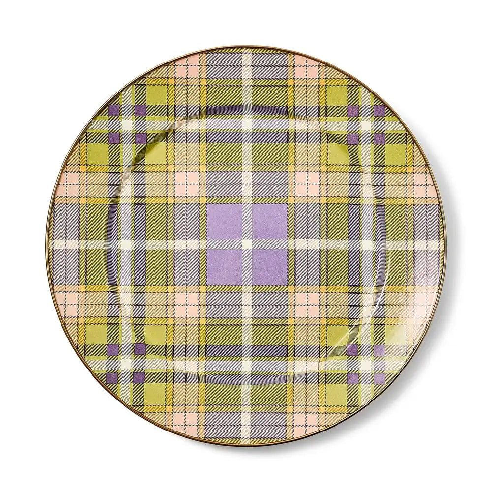 Tartan Violet Salad/Dessert Plate