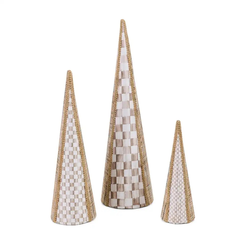 Natural Noel Cone Trees, Set of 3