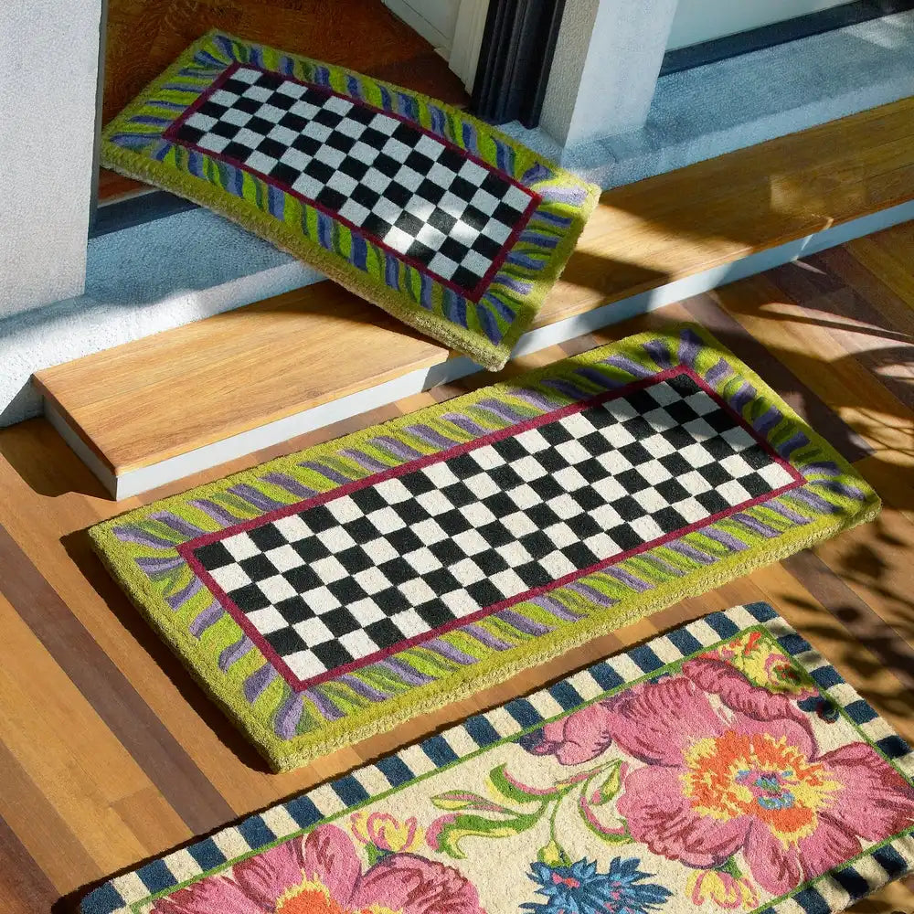 Courtly Check Double Door Entrance Mat