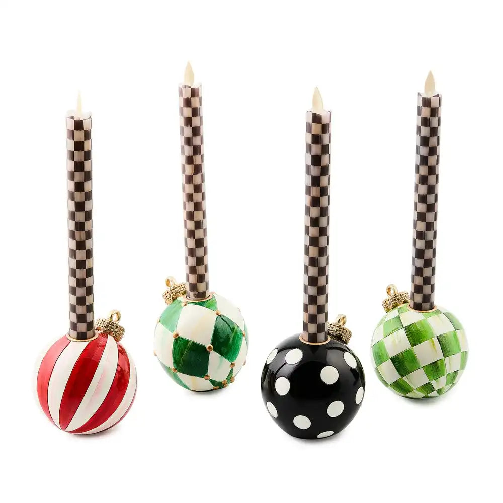 Check It Out Ornament Candle Holders, Set of 4