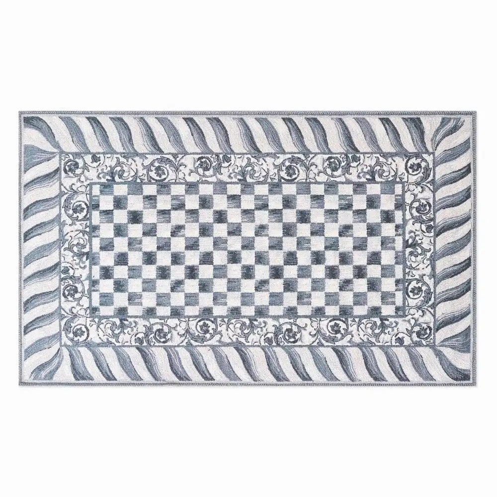 Sterling Check 3' x 5' Washable Rug