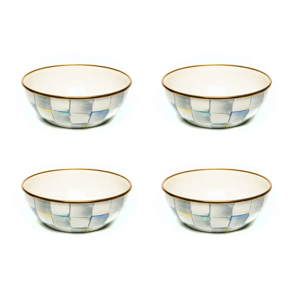 Sterling Check Everyday Bowls, Set of 4