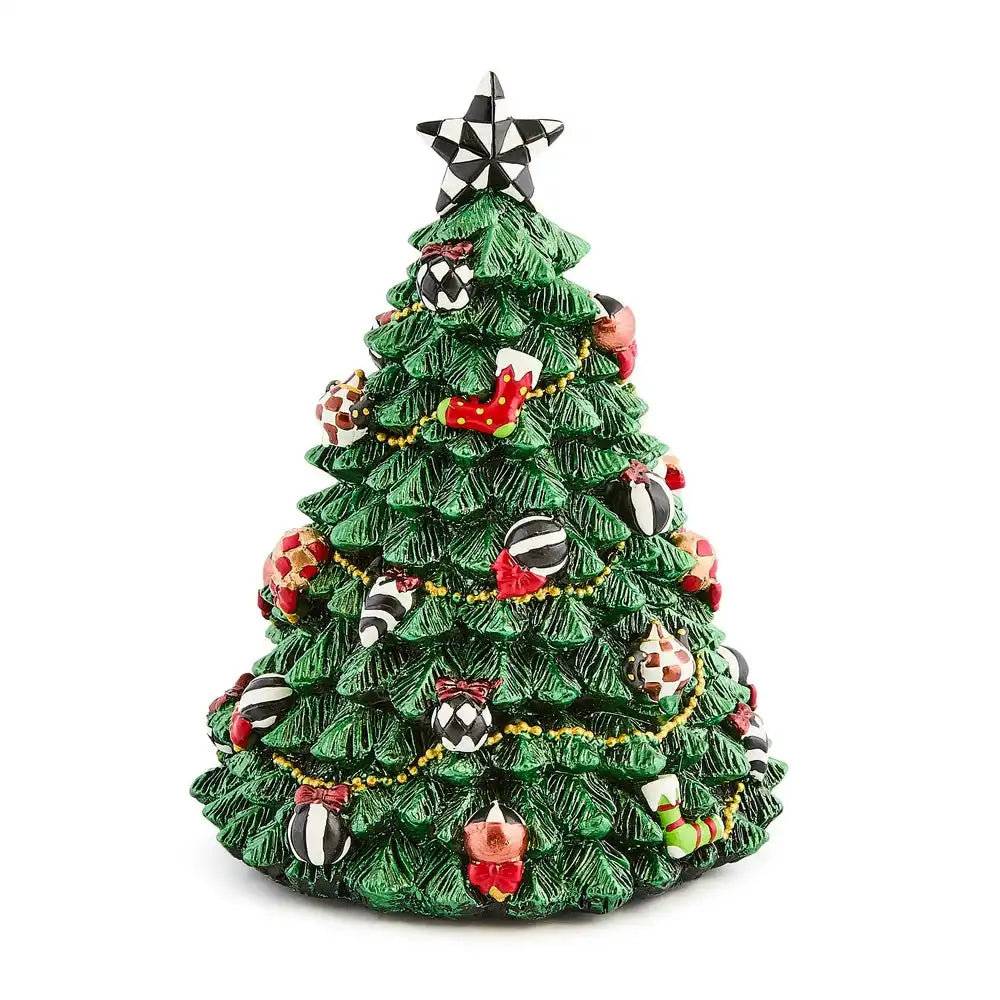 Courtly Christmas Tree Rotating Music Box