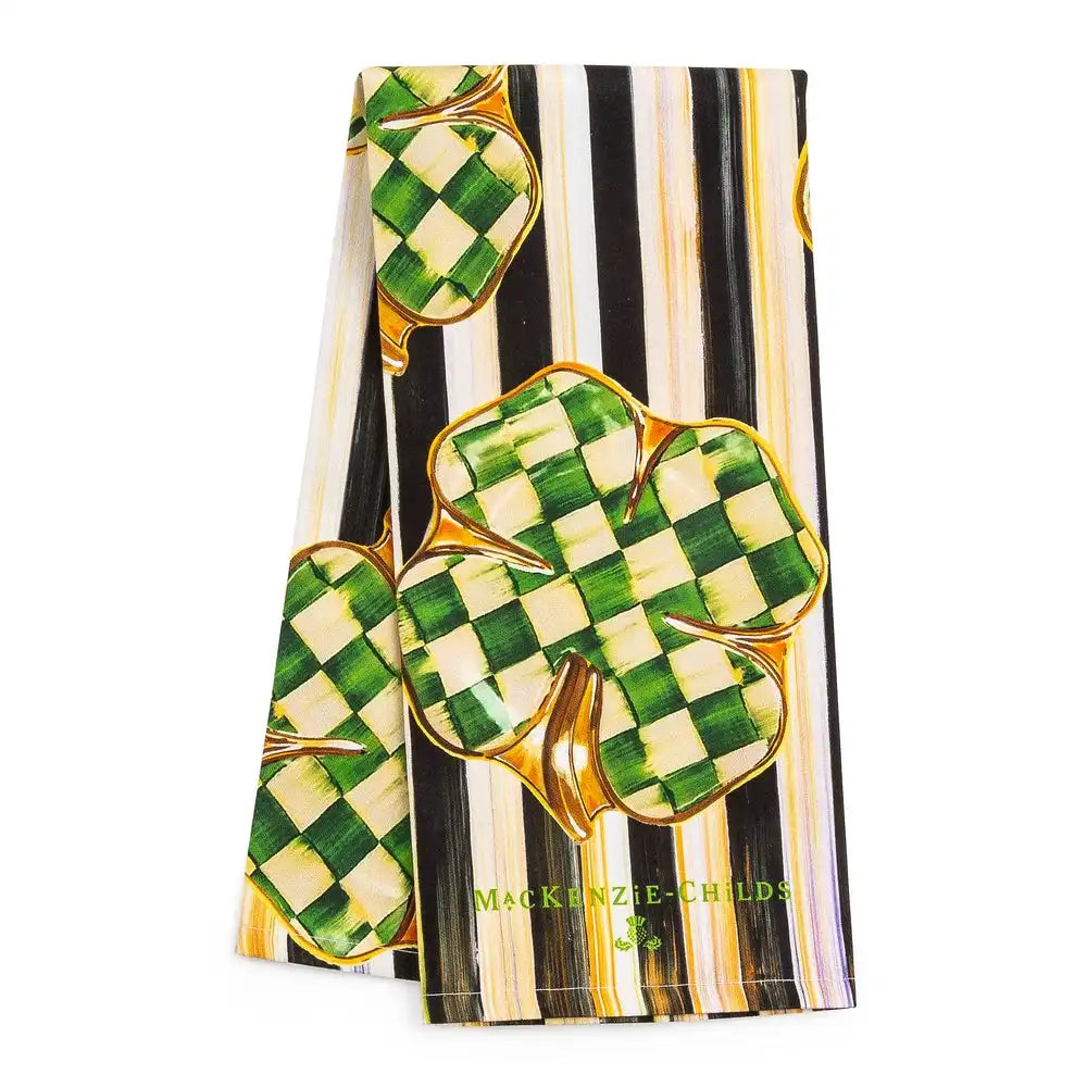 Dancing Clovers Dish Towel