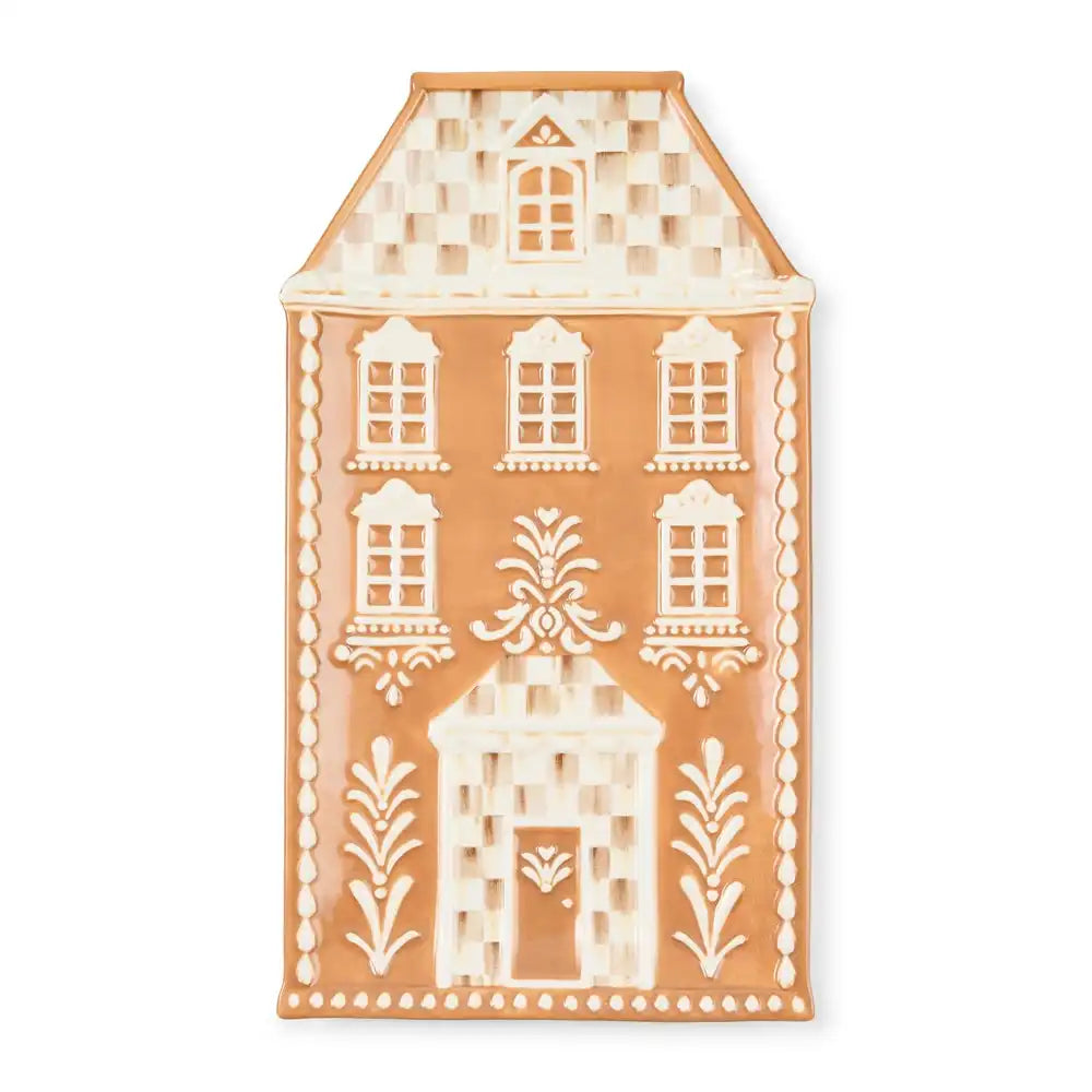Mocha Check Gingerbread Serving Platter